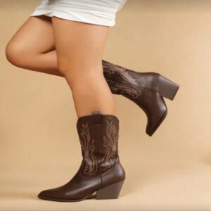 بوت جلد بني مقاس 41